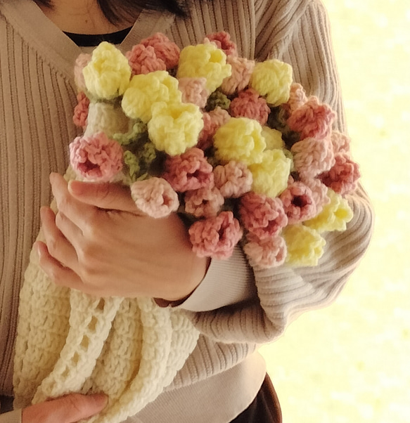 まるでブーケ！チューリップの花束ブランケット 80cm その他雑貨 honey