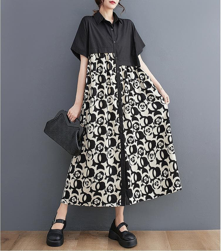 大きいサイズ レディース ロング　ワンピース　春夏 秋 新品 半袖