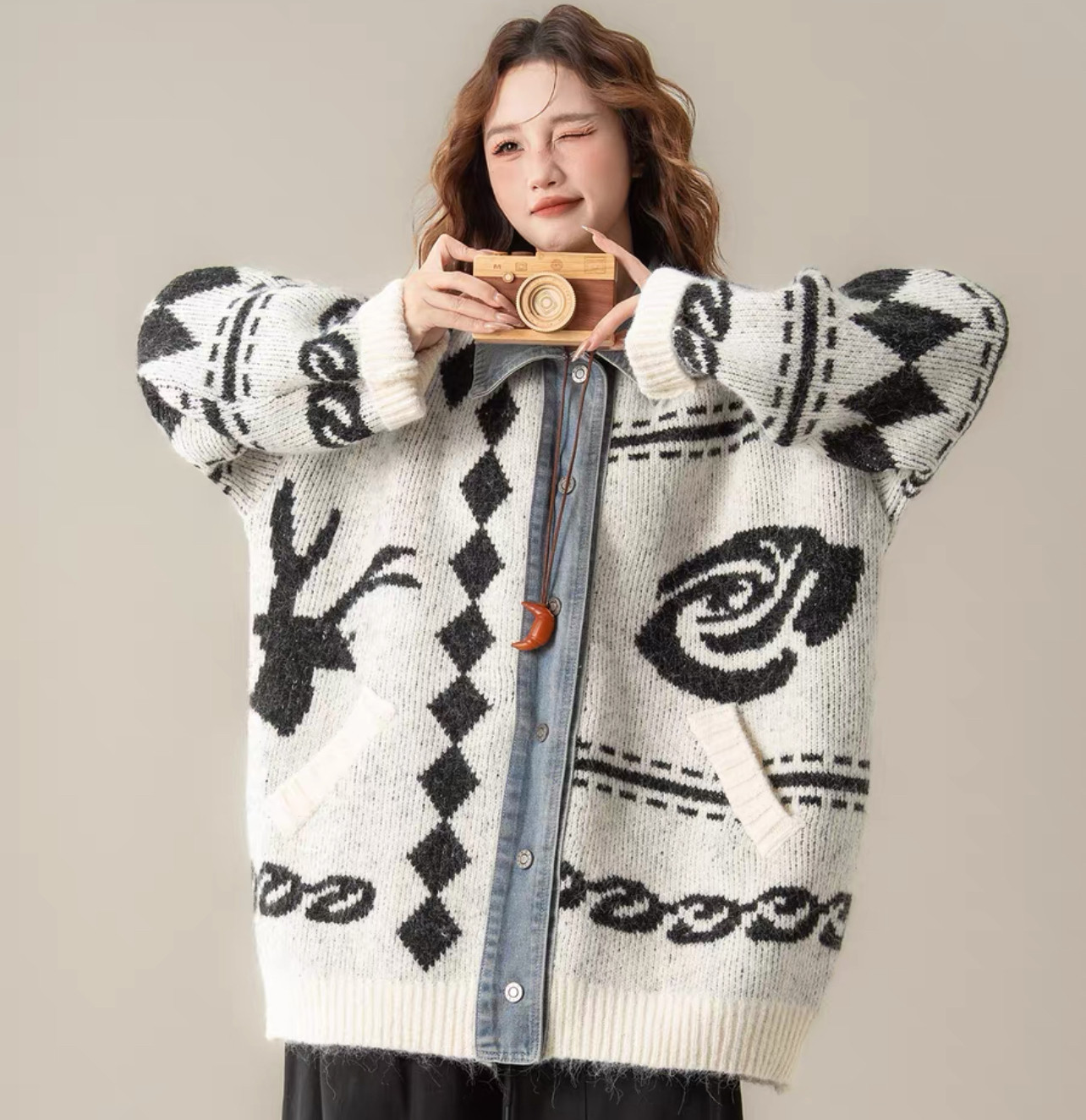 新作｜レディースニット　春秋　　おしゃれセーター　ゆったりタイプ