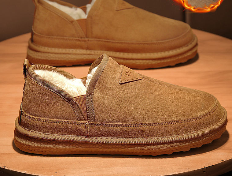 メンズ モコモコ ルームシューズ 冬 新作 裏起毛 防寒 室内外両用 厚手 滑り止め