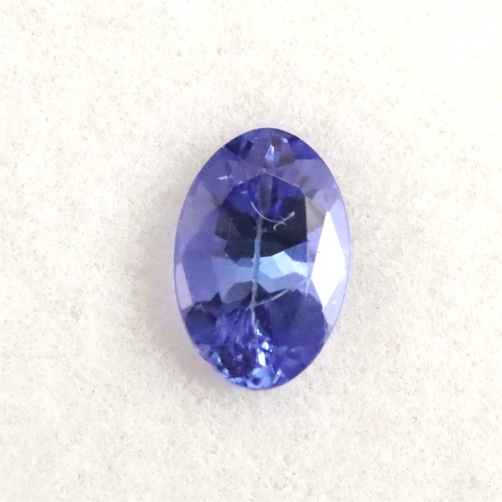 タンザナイト 非加熱 5.9mmオーバル ファセットカット ルース 0.42ct #44424