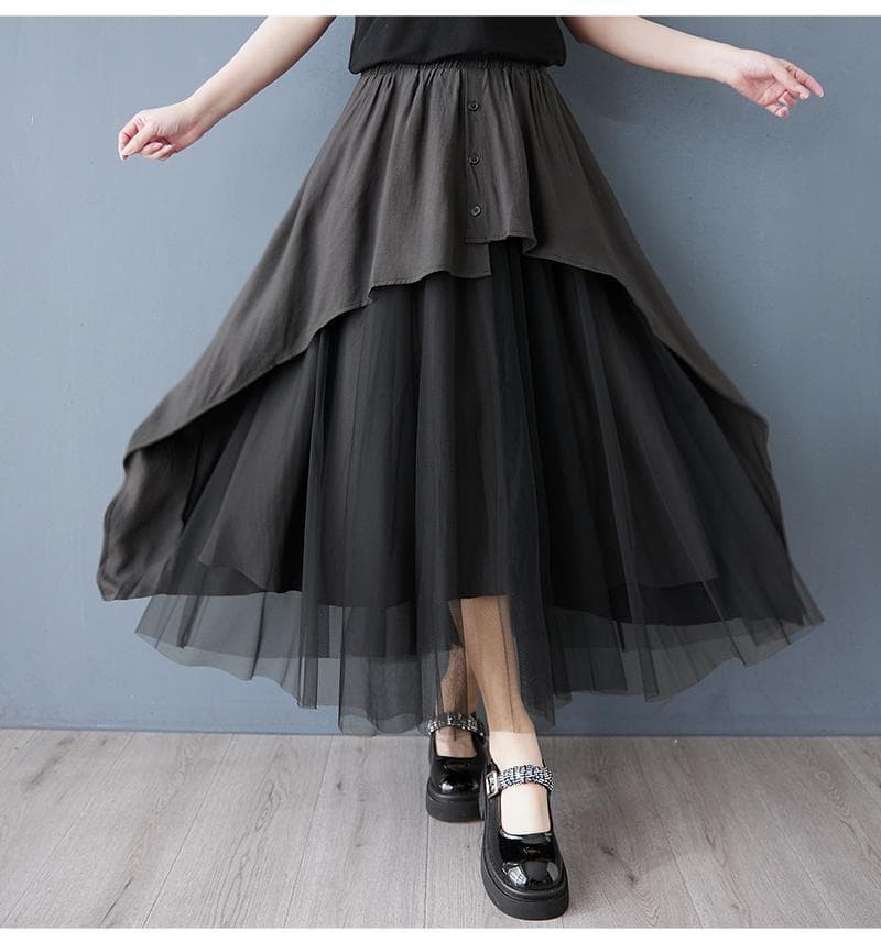 大きいサイズ チュール　スカート　レディース 春夏 新品