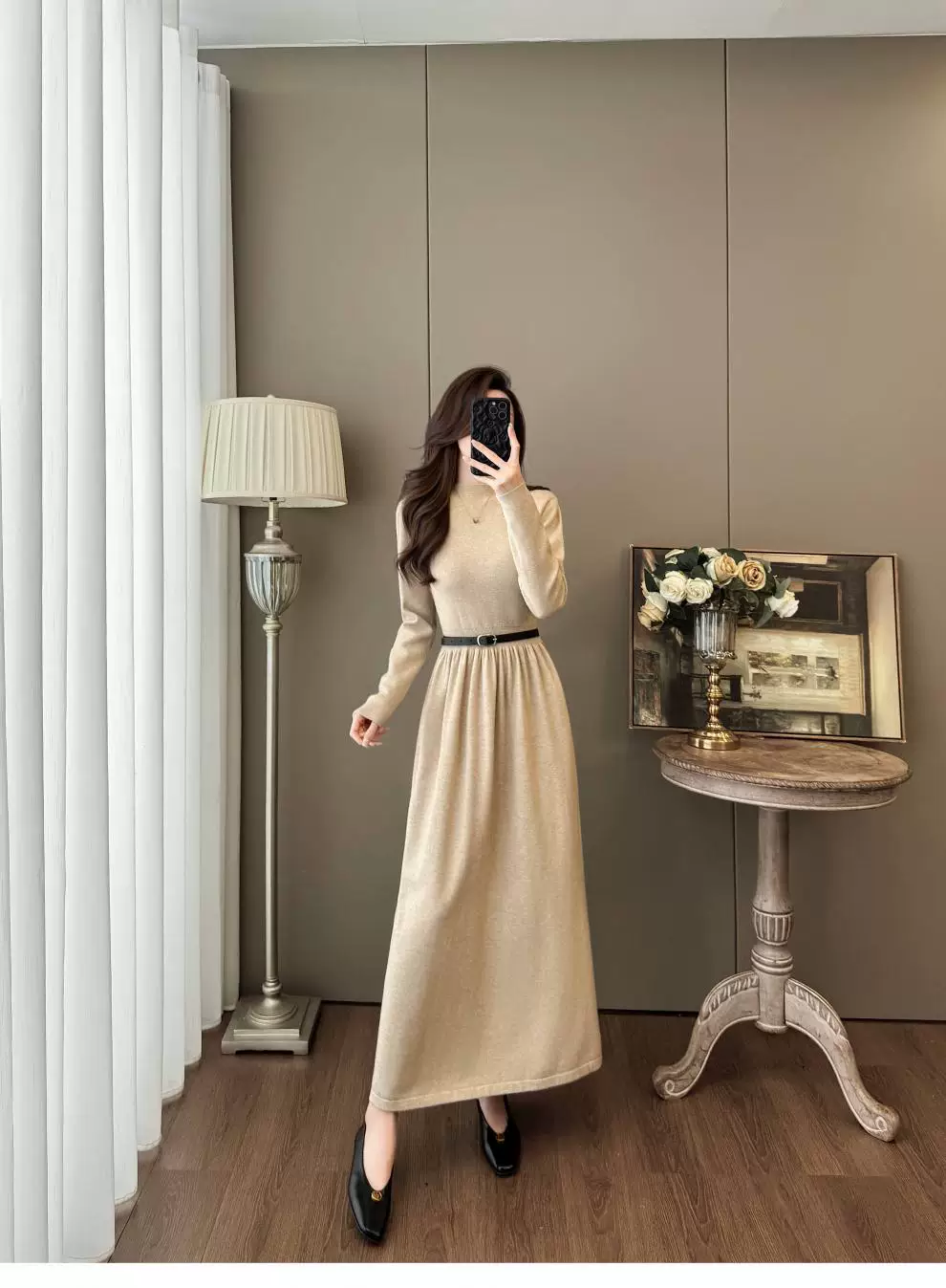 2026年ストレートホワイトカモフラ牛角ボタン ダウンジャケット女性中長期大毛襟厚手冬ファッションコート 高級感 旅行