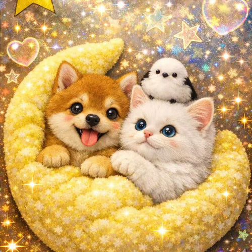 子猫とわんちゃん10パネル 生地 miniパネル 通販 20273209