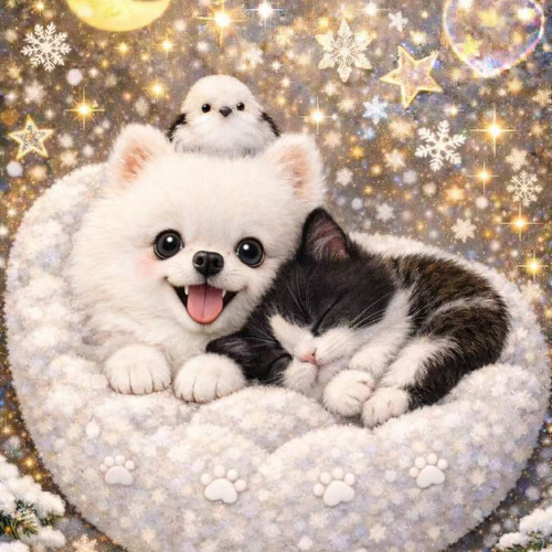 子猫とわんちゃん10パネル 生地 miniパネル 通販 20273209