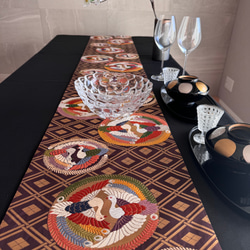 ランチョンマット(高級正絹袋帯リメイク)新品未使用 ◼︎51◼︎一点物 正絹 高級袋帯 春色 ランチョンマット4枚セット【帯