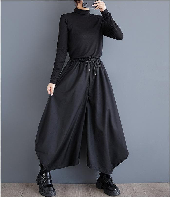 大きいサイズ パンツ　モード系　ブラック　レディース 秋冬　春 新品