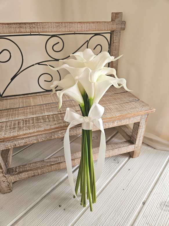 ウェディングブーケ（ブートニア付き）B-204 ブーケ himejyon 通販