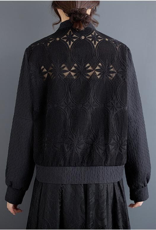 大きいサイズ ジャケット　レース　花柄　シアー　レディース 秋冬　春 新品 長袖