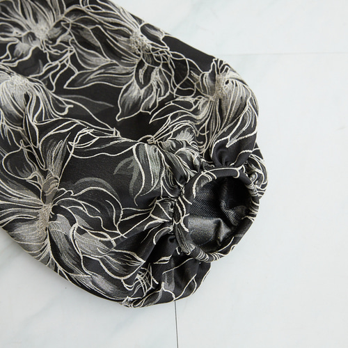 ✨着丈調整可能】立体感ある大人の花柄ジャガード 異素材バルーン袖