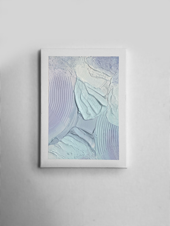 淡い青のテクスチャーアート 抽象画 絵画 現代アート アートパネル
