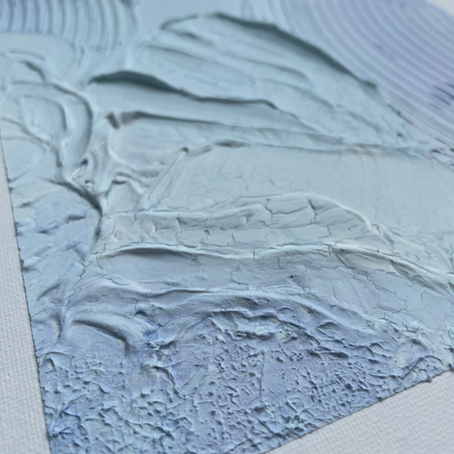 淡い青のテクスチャーアート 抽象画 絵画 現代アート アートパネル