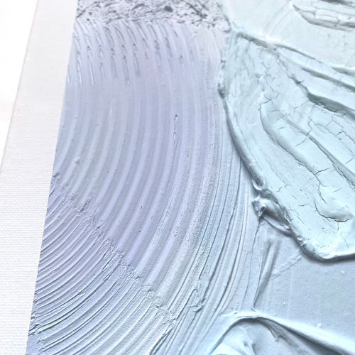 淡い青のテクスチャーアート 抽象画 絵画 現代アート アートパネル