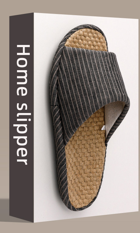 男女兼用 カップル用 亜麻 室内履き フロアサンダル 静音 大きいサイズ 春夏用 吸汗 綿麻 ルームサンダル 2.