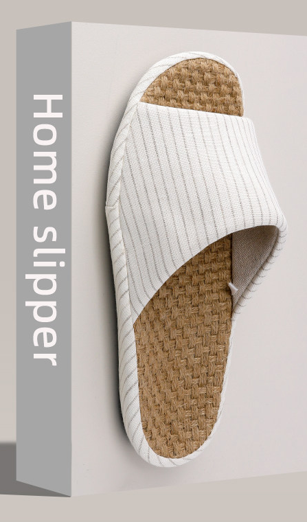 男女兼用 カップル用 亜麻 室内履き フロアサンダル 静音 大きいサイズ 春夏用 吸汗 綿麻 ルームサンダル 2.