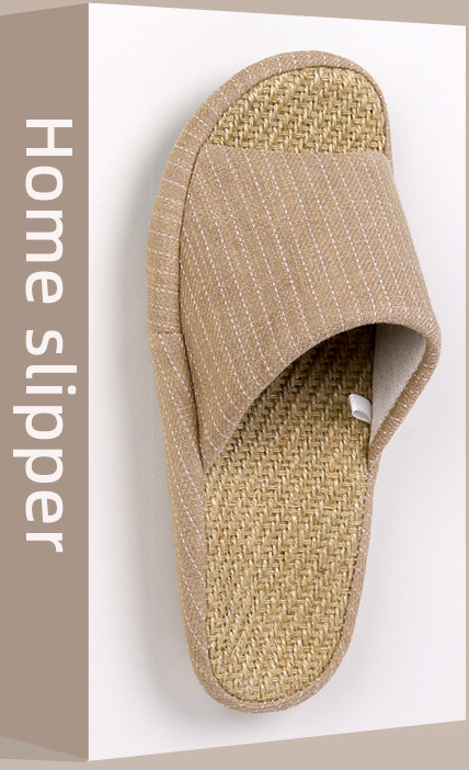 男女兼用 カップル用 亜麻 室内履き フロアサンダル 静音 大きいサイズ 春夏用 吸汗 綿麻 ルームサンダル 2.