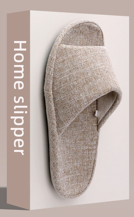 男女兼用 カップル用 亜麻 室内履き フロアサンダル 静音 大きいサイズ 春夏用 吸汗 綿麻 ルームサンダル 2.