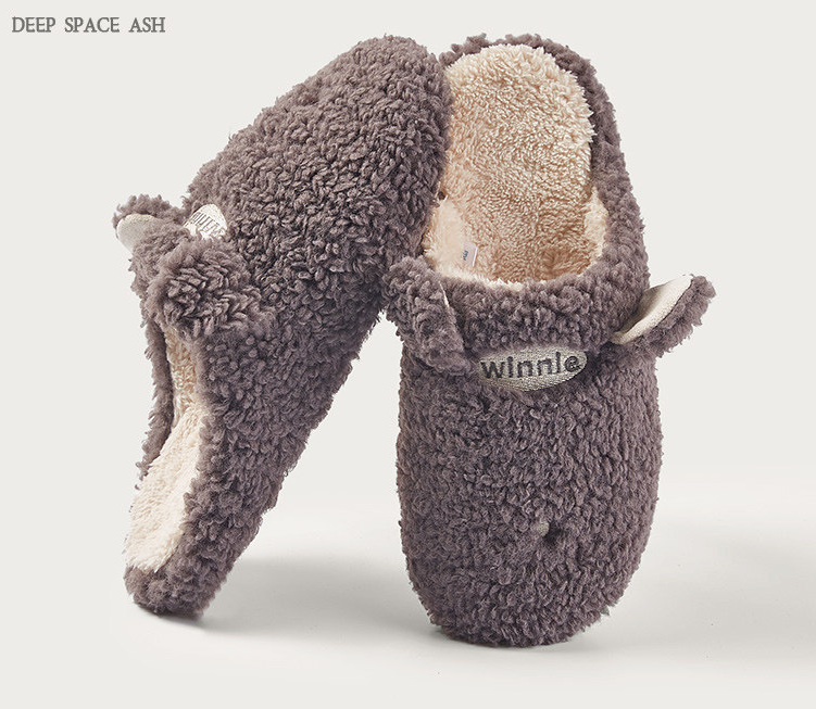 秋冬用 くまモチーフ コットンスリッパ レディース ホーム用 室内履き 防滑 可愛い 保温 軟底 毛足 メンズ