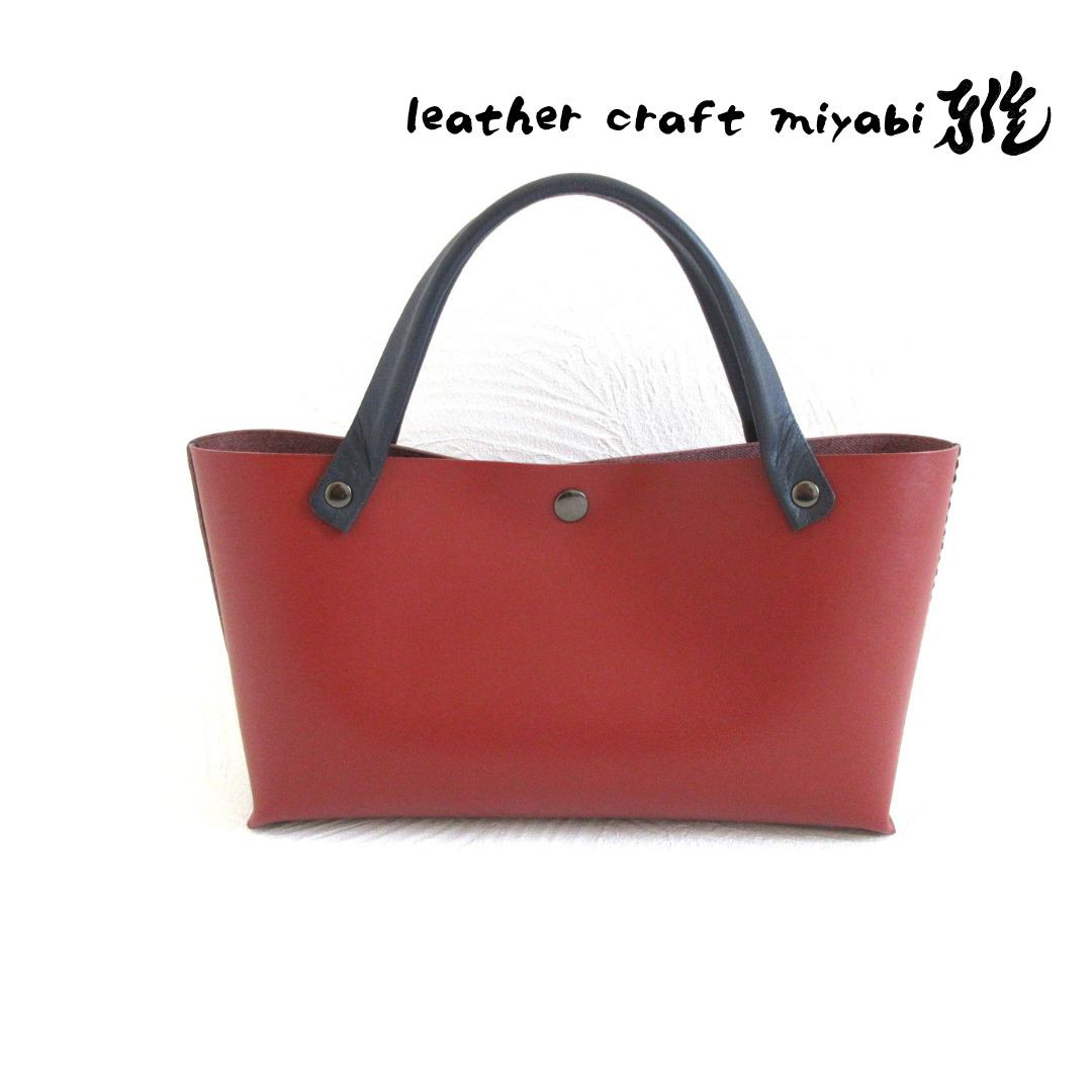 贅沢な手縫い仕上げ♪《牛革》☆レクタングル☆ミニトート・マルーン・0654・復刻