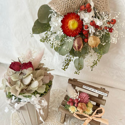 専用winter＊ユーカリ＆コットン&ピンクッション　ナチュラルフェイクスワッグ 専用winter＊ユーカリ＆コットン&ピンクッション ナチュラルフェイク