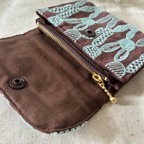 ミナペルホネン ポンピア 二つ折り財布 ミニ財布 コインケース 二