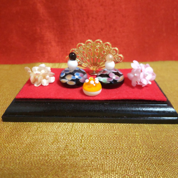 木製台×ガラス雛 ひな人形・雛飾り hinari 通販 20274332｜Creema