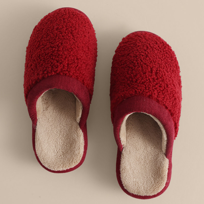 ルームシューズ 男女兼用 秋冬 新作 テディフリース 保温 強靭ゴム底（牛筋底） 滑り止め クッション底 室内