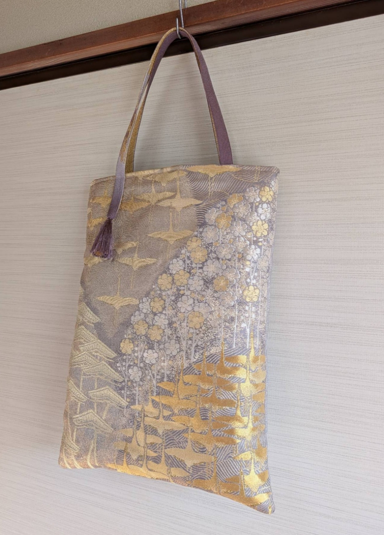 帯リメイクバッグ