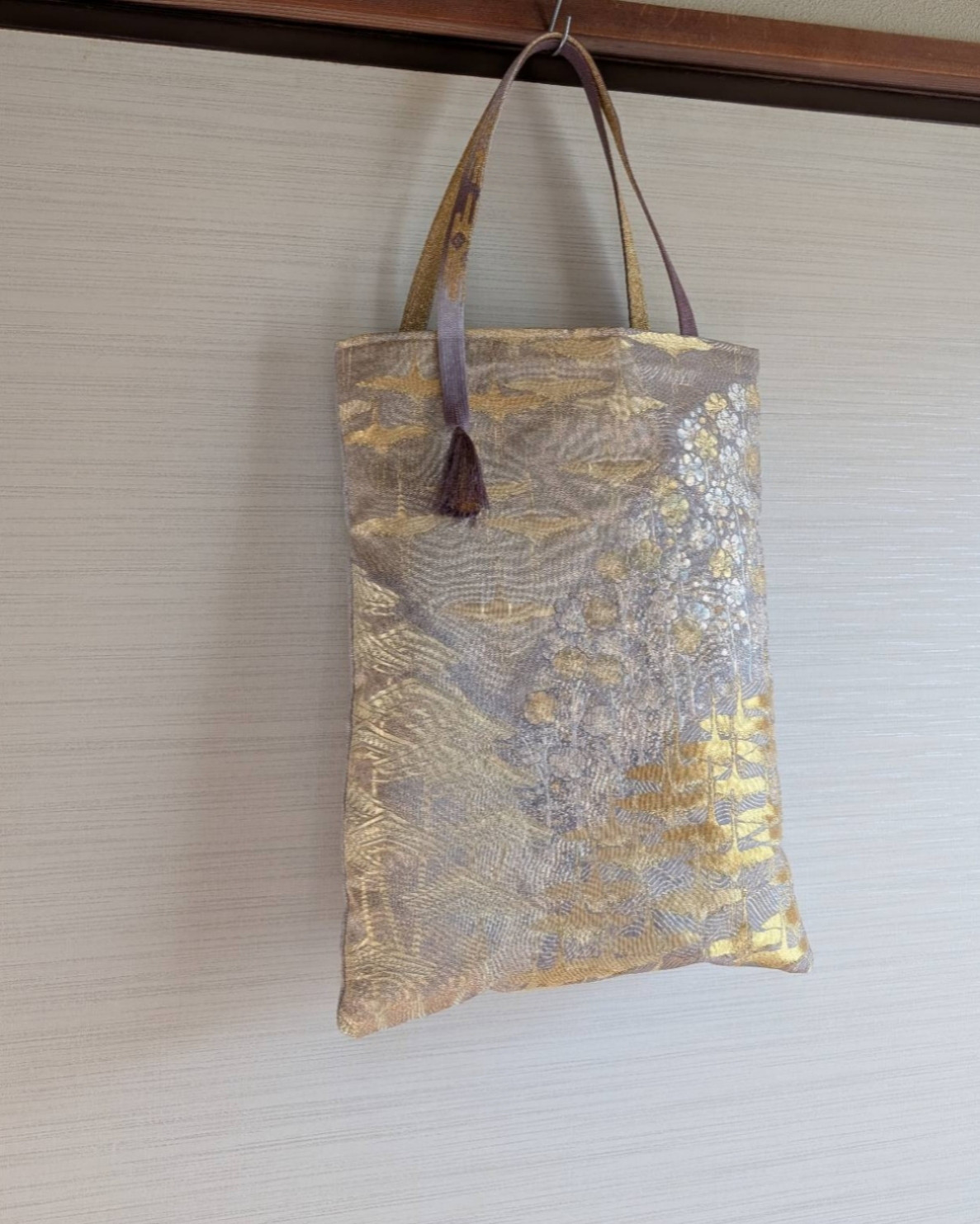 帯リメイクバッグ