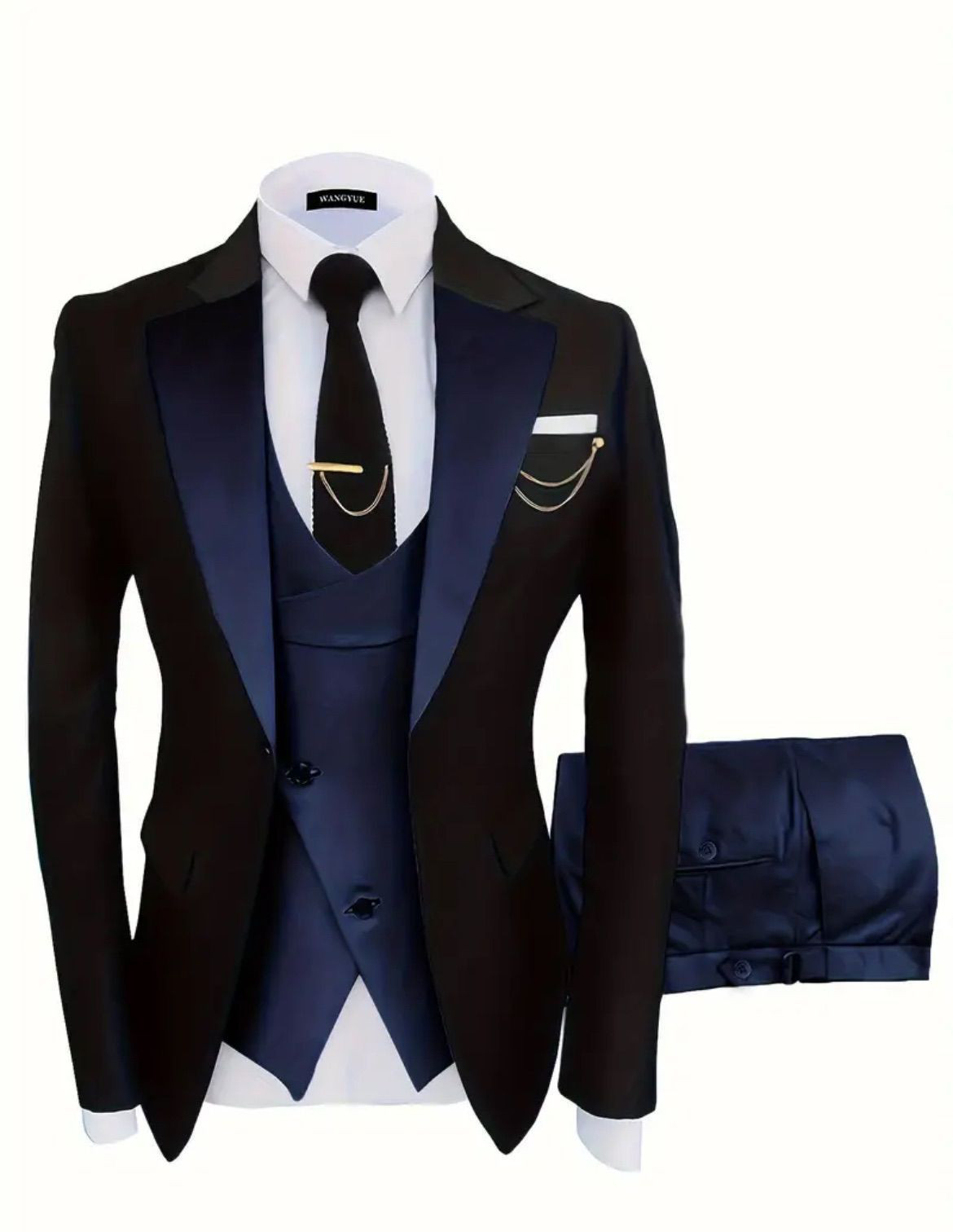 カジュアルスーツ スーツ セットアップ スーツセットアップ メンズ メンズスーツ 1つボタン スリーピース おしゃれ 紺