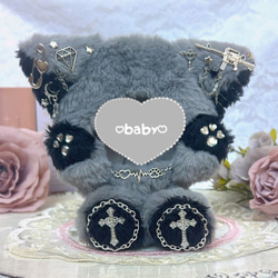 ぬい服×ロゼットBLACK×NAVYWolf ฅ^˶•̀д•́˶^ฅ♥⟡.‎⋆ ぬいぐるみ Fu