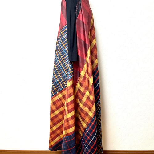 大島紬 フレアードレス 着物リメイク ワンピース eterlna 通販