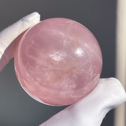 ☆天然石☆色濃高品質スターローズクオーツ丸玉♡スフィア♡置物