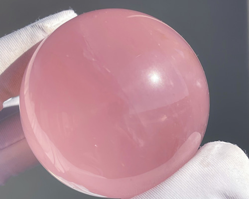 ★天然石★大玉！宝石スターローズクオーツ♡色濃♡大玉♡純銀製リング ☆天然石☆色濃高品質スターローズクオーツ丸玉♡スフィア♡置物