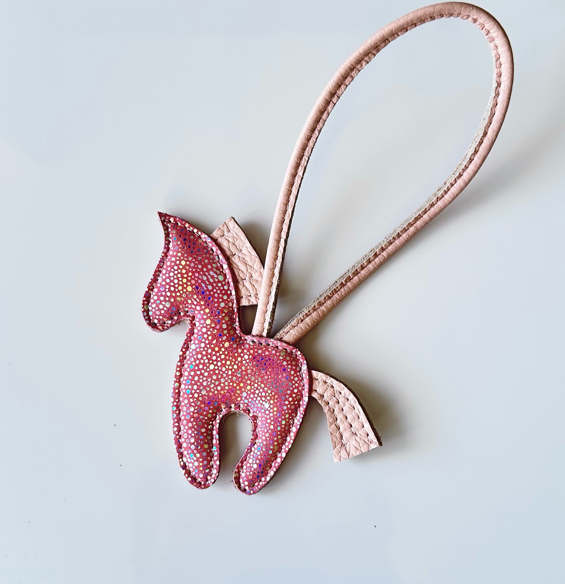 Ssize/オーロラピーチ＆ベビーピンク『バッグチャームKira Pony キラ☆ポニ』