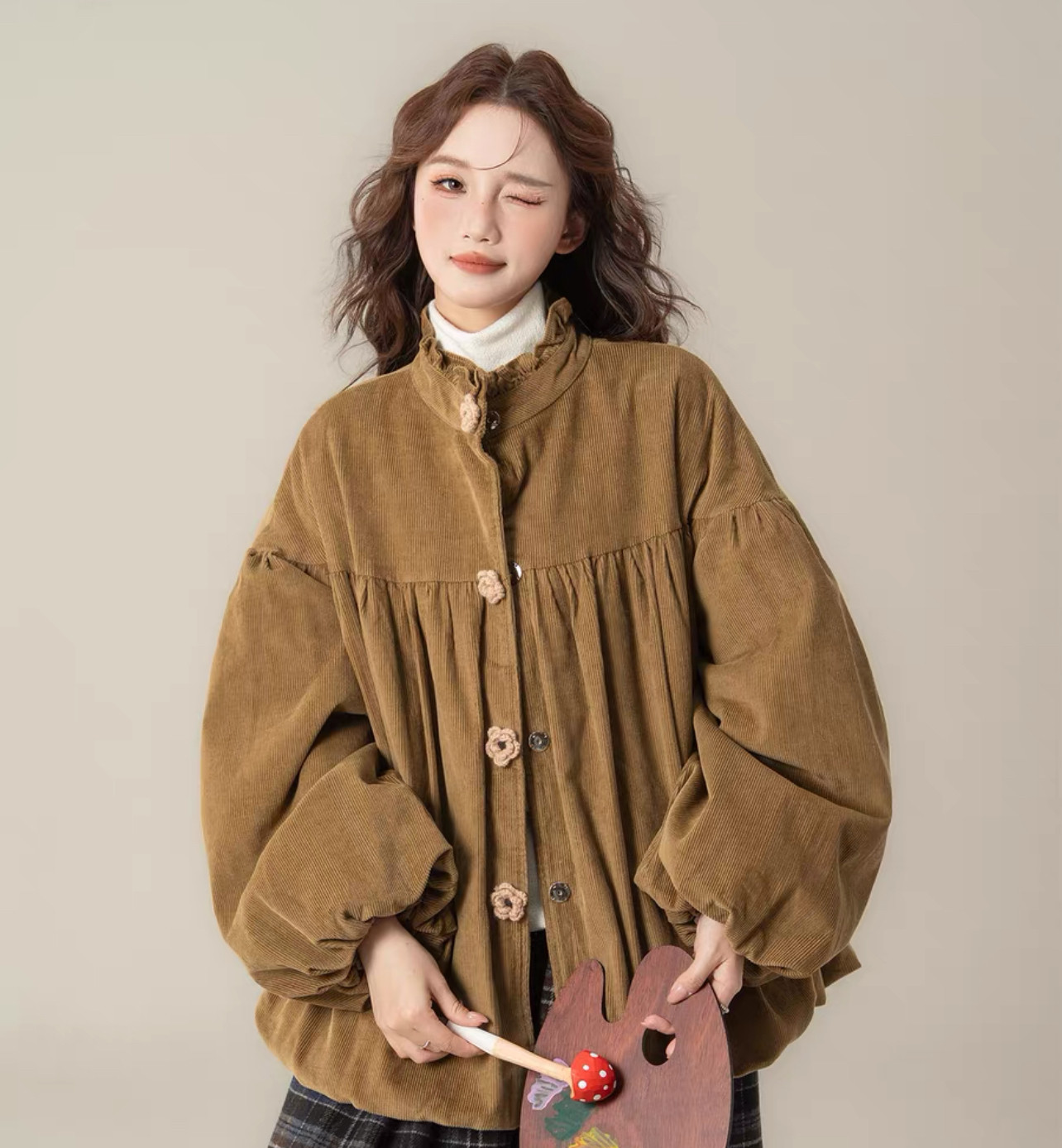 【冬支度新作】コート、レディース、 モコモコテディコート、厚手コート、秋冬コート、個性的、防寒対策