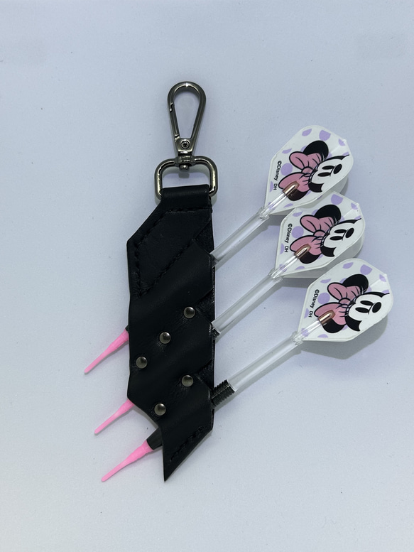 レザーダーツケース☆ダーツホルダー☆本革黒☆ハンドメイド☆ダーツ
