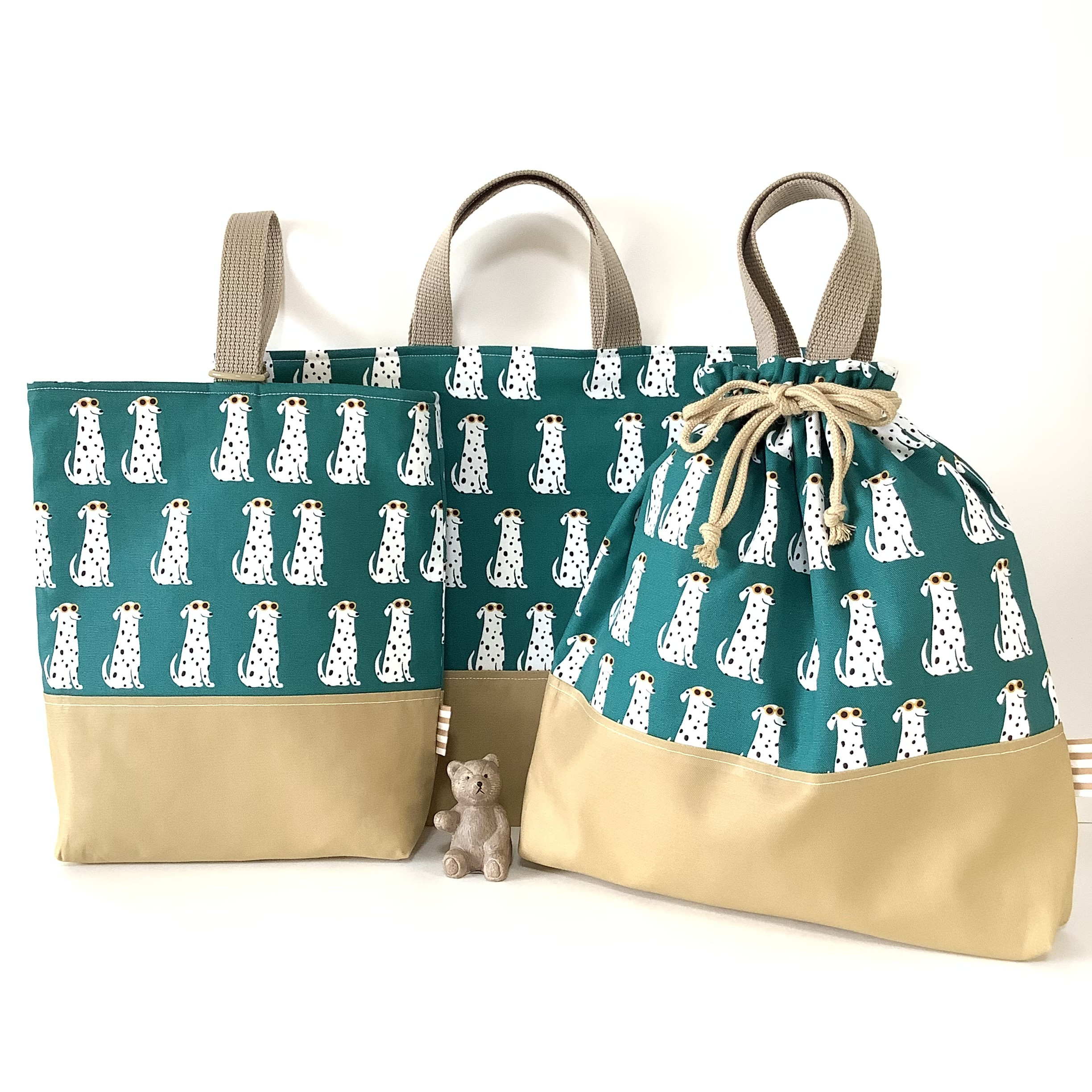 ♪new♪♡サングラス・ダルメシアン★通園通学３点セット♡ ♪グリーン♪