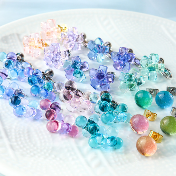 新春福袋 ガラスピアス 3点セット イヤリング 送料無料 ガラス 新作