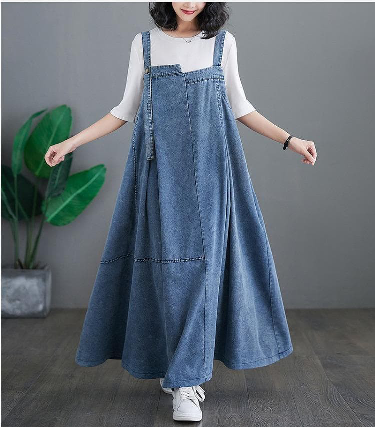 大きいサイズ レディース サロペット　ワンピース　春夏 秋 新品 デニム