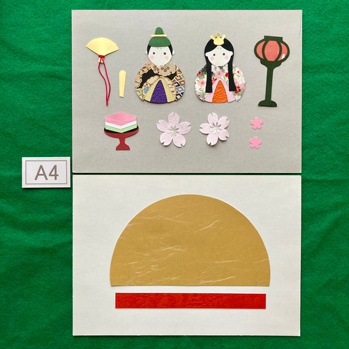 MS-01】おひなさま5セット ひな祭り 桃の節句 3月 壁面飾り 切り絵