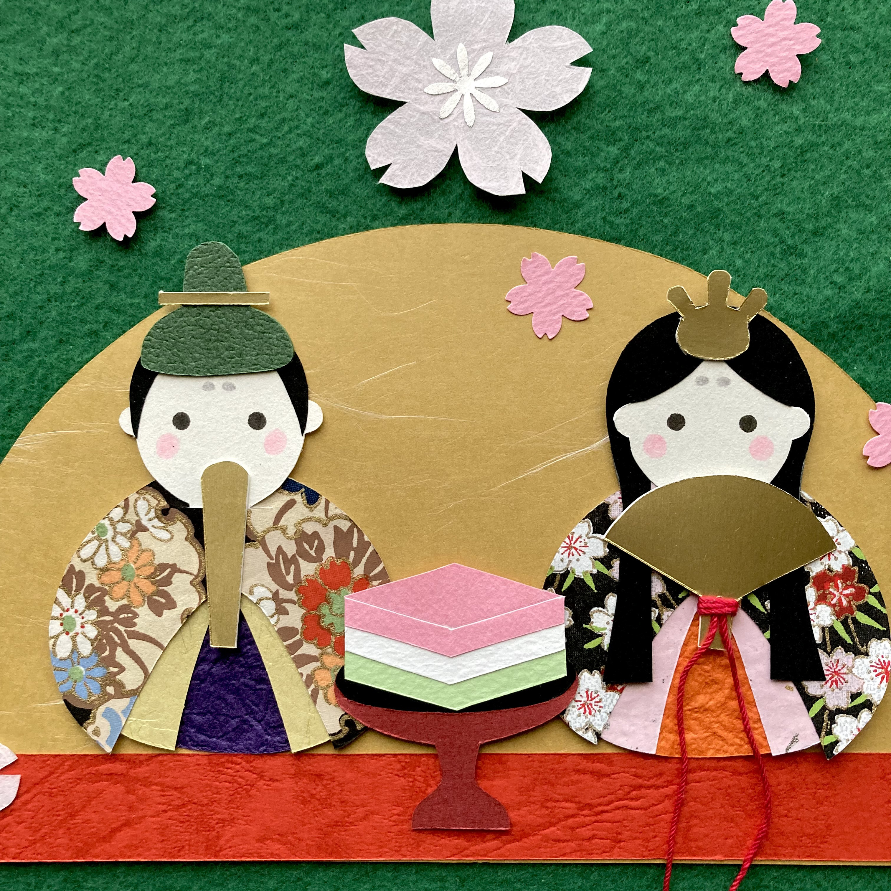 MS-01】おひなさま5セット ひな祭り 桃の節句 3月 壁面飾り 切り絵