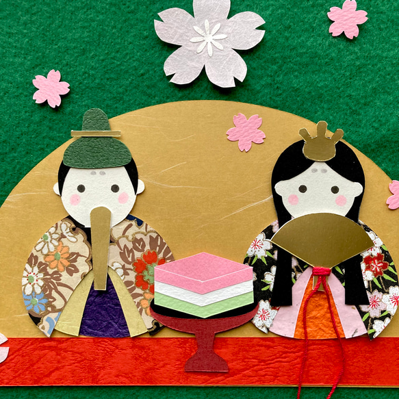 MS-01】おひなさま5セット ひな祭り 桃の節句 3月 壁面飾り 切り絵