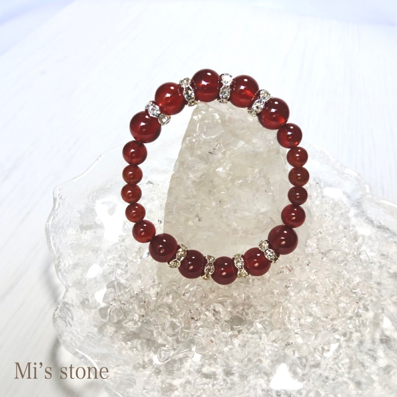 オレンジガーネットのブレスレット