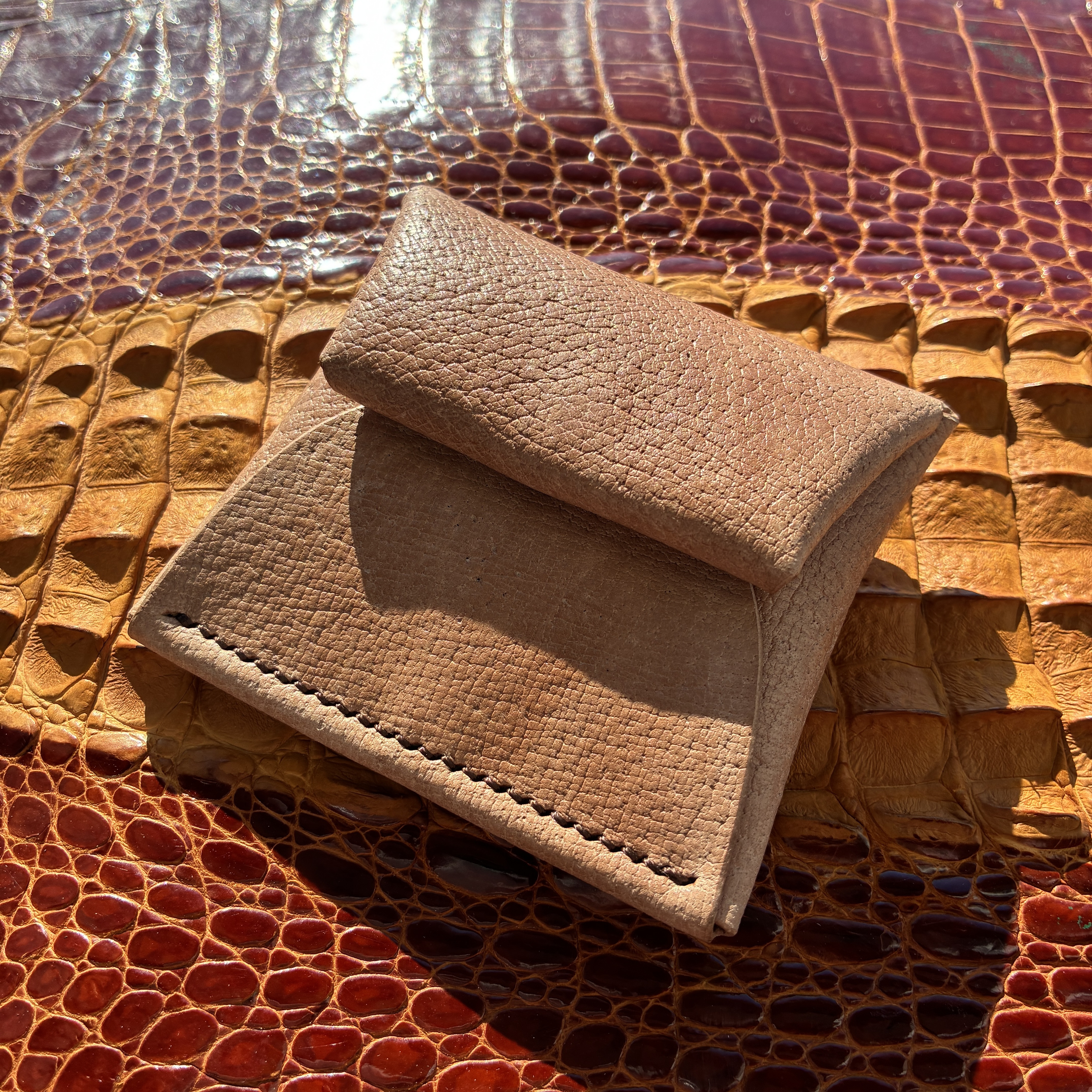 ジビエレザーコインケース:「一包(ひとつつみ)」@猪革