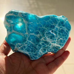 天然無処理 ラリマー ペンダント k18 No47612 ネックレス・ペンダント