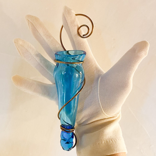 ガラスの壁掛け・アンティーク調ワイヤー【各色】(キャロット復刻