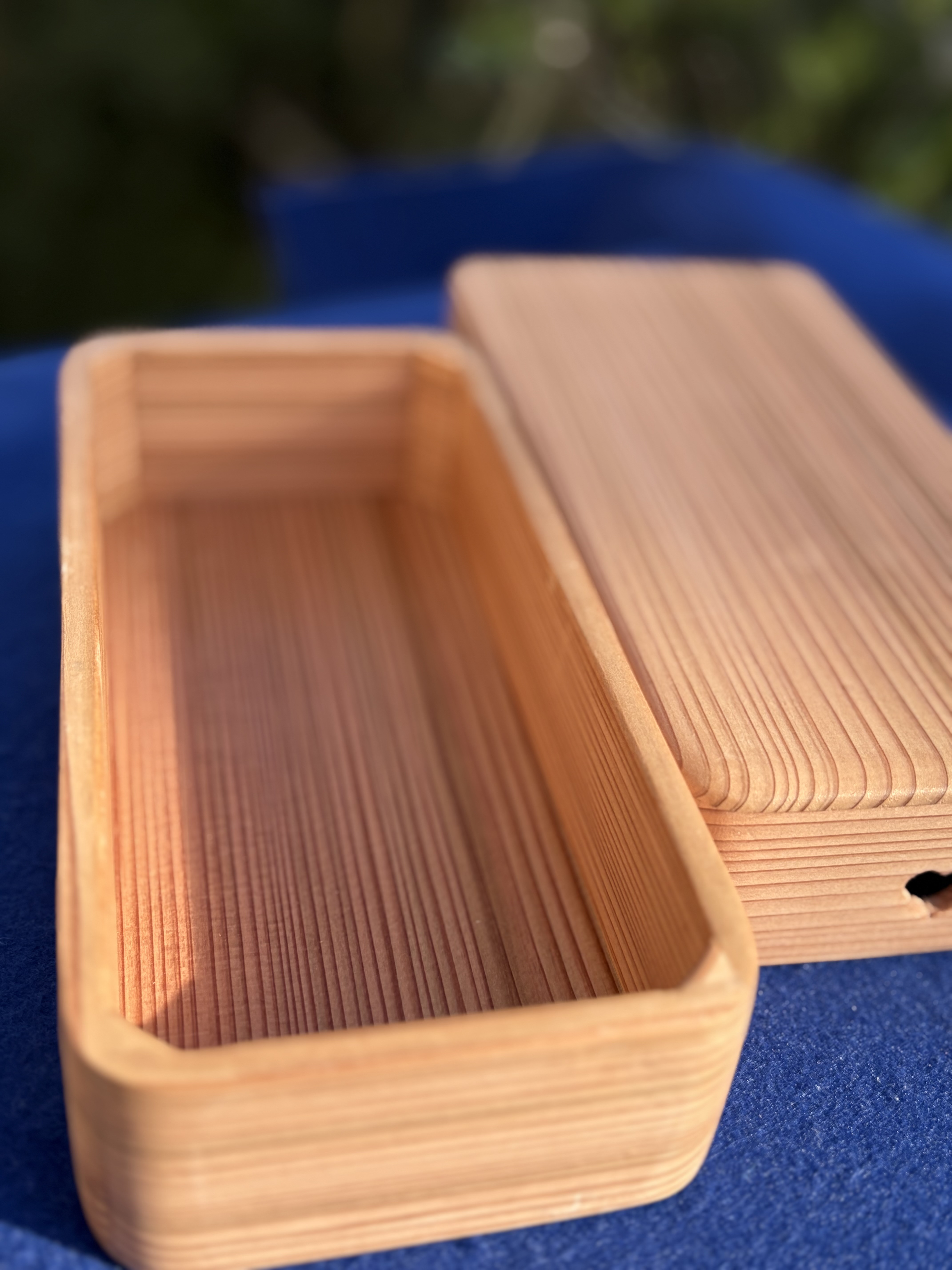 【2026edition】奥会津杉、ロゼ・キュービック (Rosé Cubic) スリム弁当箱　500ml