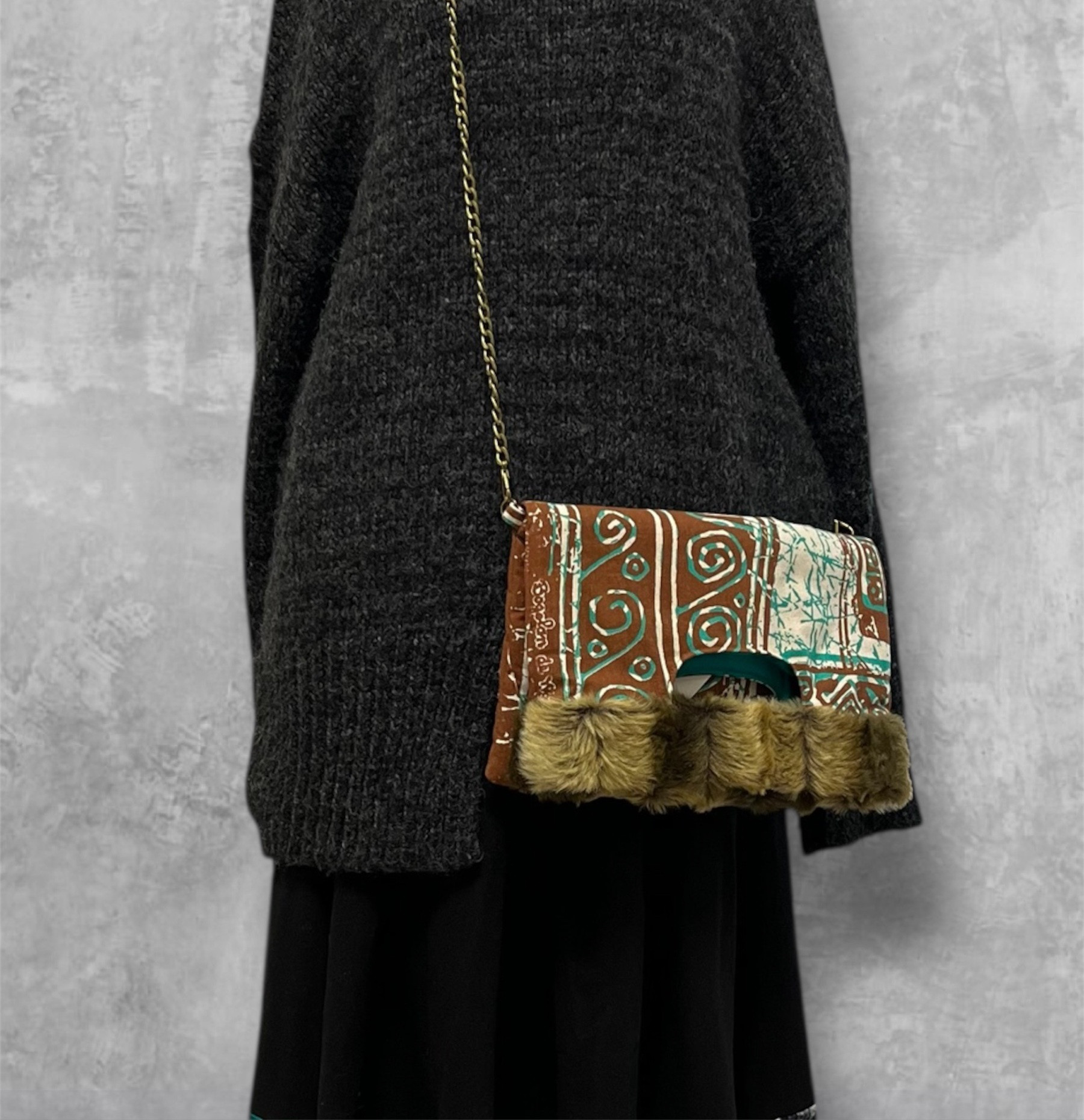 25%OFF 3way アフリカンスタイルクラッチバッグ f049