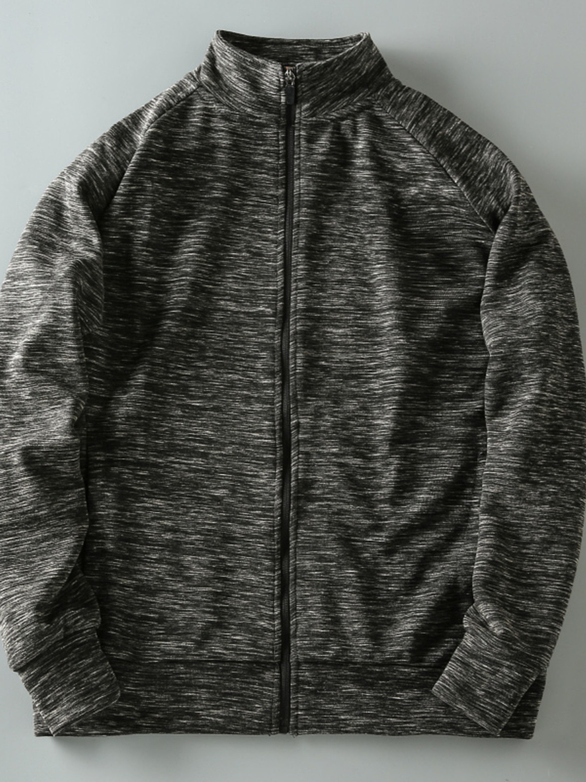 春のメンズスタンドカラーファスナーカーディガンジャケットシンプルスポーツカジュアルジャケッ